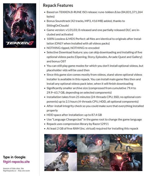 tekken 8 crackwatch|TEKKEN 8 – v1.01.03 + 8 DLCs + Bonus Soundtrack.